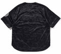 A BATHING APE CAMO STRIPE BASEBALL SHIRT