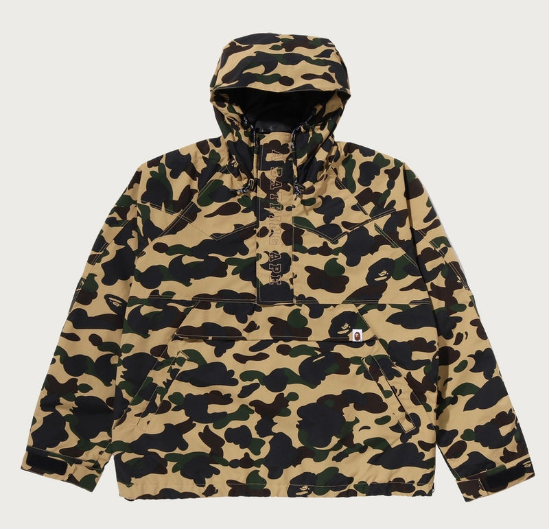 A BATHING APE GIANT 1ST CAMO HALF ZIP JACKET