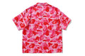 A BATHING APE ABC CAMO OPEN COLLAR SS SHIRTS