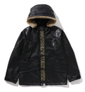 A BATHING APE BAPE x OVO SYNTHETIC WASHABLE LEATHER SNOWBOARD JACKET
