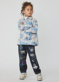 A BATHING APE BAPE KIDS BAPE EMBLEM DENIM PRINT SWEAT PANTS