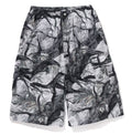 A BATHING APE TREE EDGE CAMO CARGO SHORTS