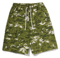 A BATHING APE MULTI PIXEL CAMO BAPE STA LOGO CARGO RELAXED FIT SWEAT SHORTS