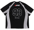 A BATHING APE SOLID CAMO JACQUARD MULTI LOGO RELAXED FIT FOOTBALL JERSEY