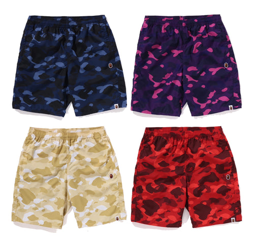 A BATHING APE COLOR CAMO BEACH SHORTS PANTS