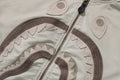 A BATHING APE TONAL CHAIN STITCH SHARK BOMBER JACKET