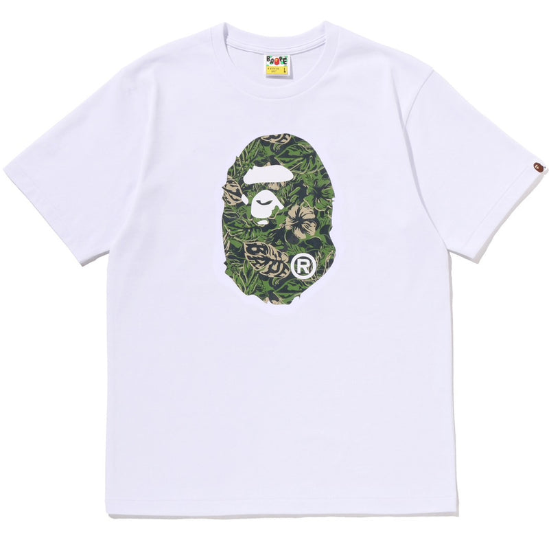 A BATHING APE PLAM RESORT CAMO APE HEAD TEE