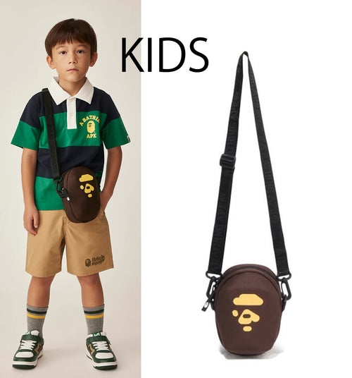 A BATHING APE BAPE KIDS APE HEAD MINI SHOULDER BAG