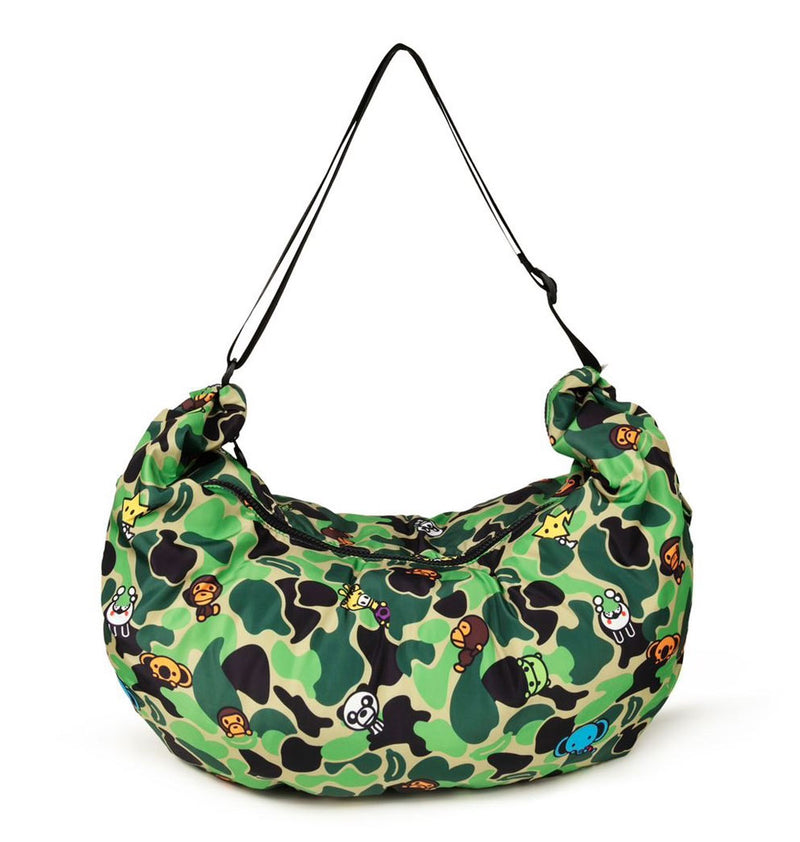 A BATHING APE BABY MILO STORE MILO ALL FRIENDS CAMO TOTE BAG