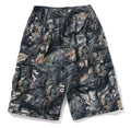 A BATHING APE TREE EDGE CAMO CARGO SHORTS