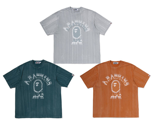 A BATHING APE BLUSH COLLEGE RELAXED FIT TEE