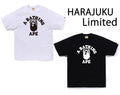 A BATHING APE BAPE STORE HARAJUKU COLLEGE TEE HARAJUKU LIMITED