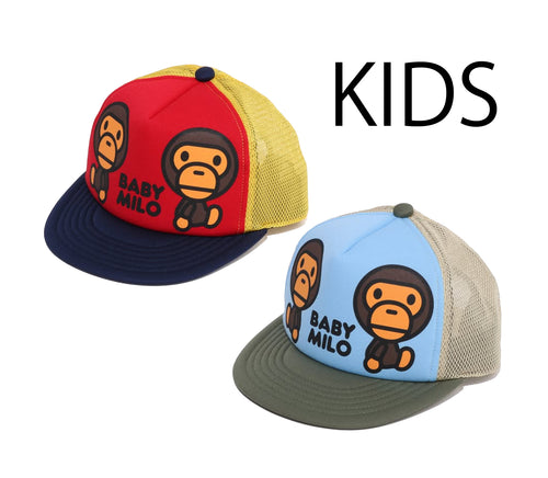 A BATHING APE BAPE KIDS BABY MILO MESH CAP