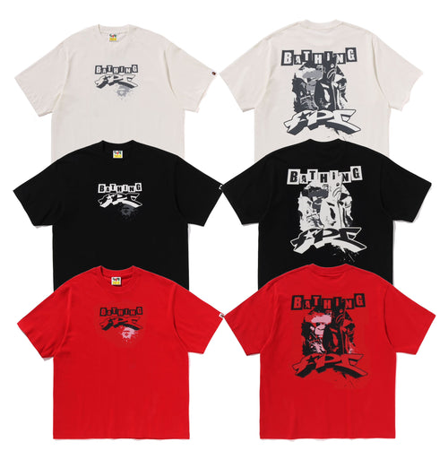 A BATHING APE GRAFFITI BAPE LOGO RELAXED FIT TEE #1