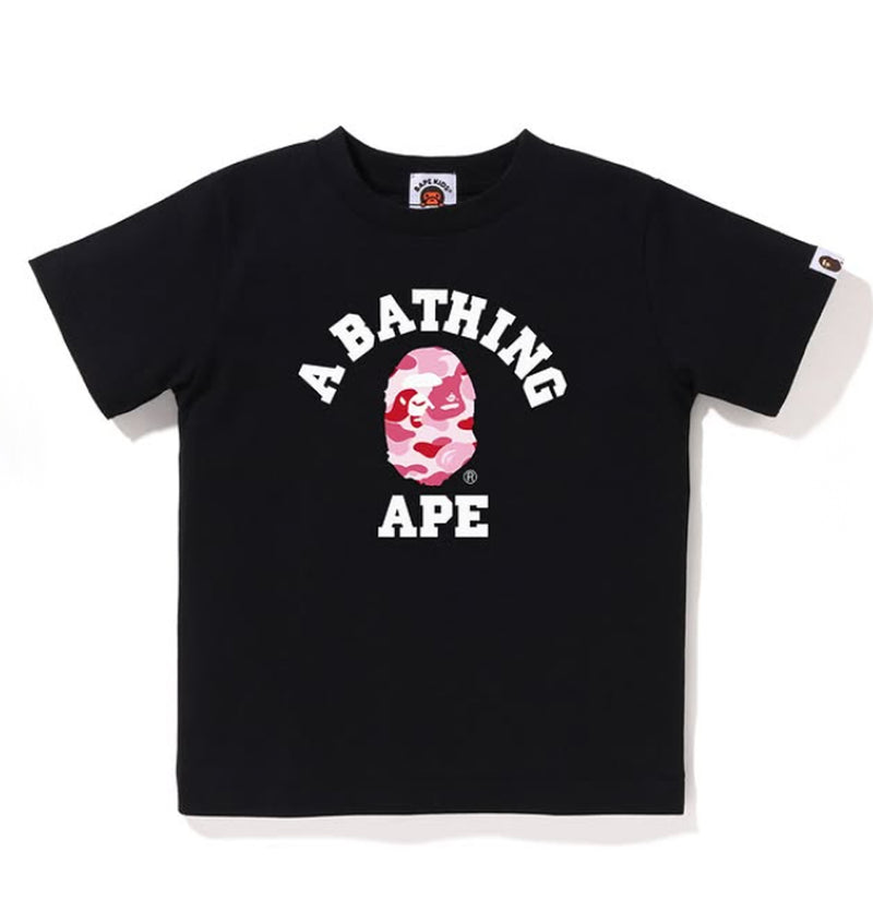 A BATHING APE BAPE KIDS ABC CAMO COLLEGE TEE
