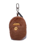 A BATHING APE APE HEAD FAUX FUR KEYCHAIN