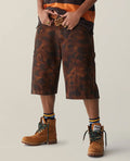 A BATHING APE SOLID 1ST CAMO GARMENT DYED RELAXED FIT WORK SHORTS