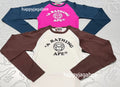 A BATHING APE Ladies' BABY MILO RAGLAN CROPPED L/S TEE