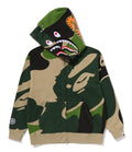 A BATHING APE MEGA ABC CAMO DOUBLE SHARK RELAXED FIT FULL ZIP HOODIE
