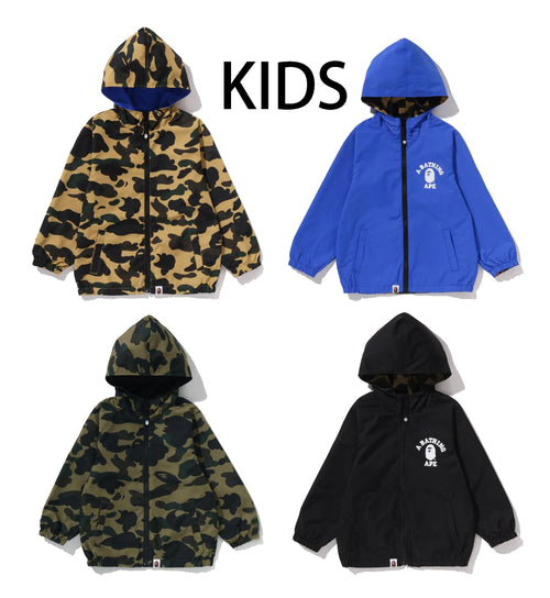 A BATHING APE BAPE KIDS COLOR CAMO BAPE HOODIE JACKET (LOOSE FIT