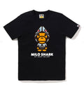 A BATHING APE Ladies' PASTEL COLOR CAMO MILO SHARK FZH TEE