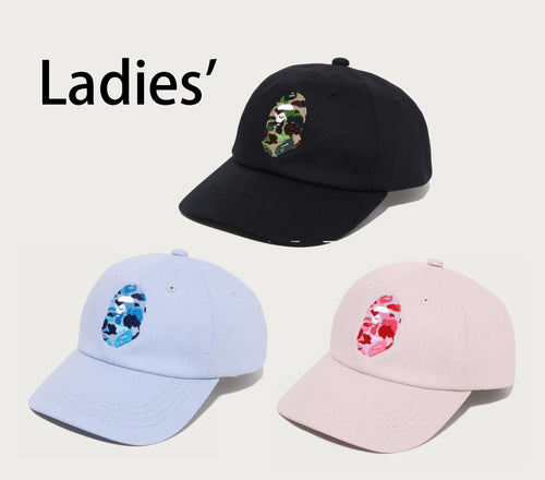 A BATHING APE Ladies' ABC CAMO APE HEAD PANEL CAP