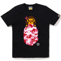 A BATHING APE Ladies' ABC CAMO LISA ON APE HEAD TEE