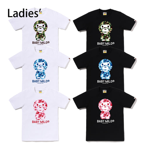 A BATHING APE Ladies' ABC CAMO BABY MILO TEE