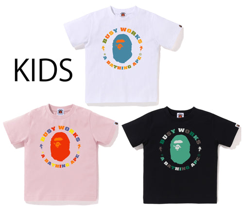 A BATHING APE BAPE KIDS COLORS BUSY WORKS STA TEE