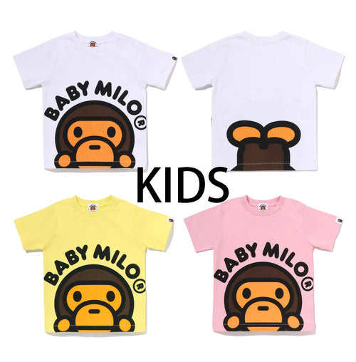 A BATHING APE BAPE KIDS BIG BABY MILO TEE