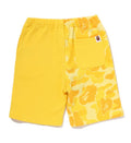 A BATHING APE BAPE KIDS ABC CAMO MILO FACE SWEAT SHORTS