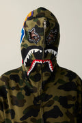 A BATHING APE Ladies' 1ST CAMO SHARK FULL ZIP HOODIE - happyjagabee store