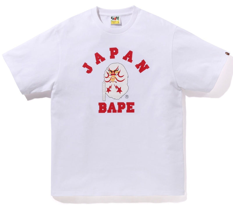 A BATHING APE JAPAN COLLEGE KABUKI TEE ( JAPAN LIMITED )