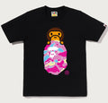 A BATHING APE Ladies' STA CAMO MILO ON APE HEAD TEE