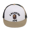 A BATHING APE BAPE KIDS 1ST CAMO COLLEGE MESH CAP