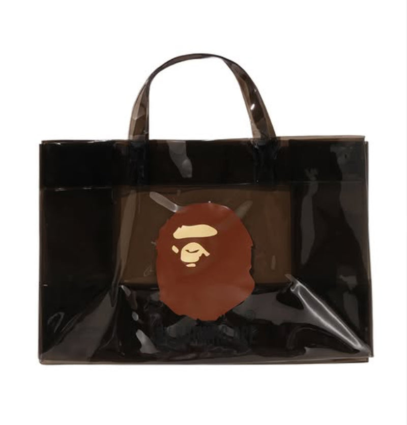 A BATHING APE APE HEAD CLEAR BAG