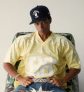 A BATHING APE SOLID CAMO MULTI LOGO RELAXED FIT FOOTBALL JERSEY
