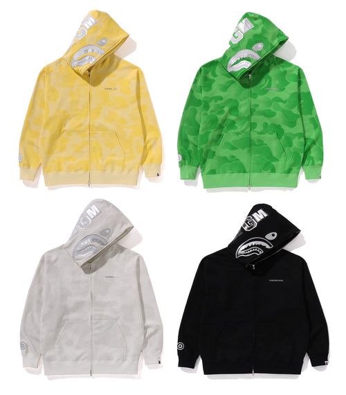 BAPE Ape Head Graffiti Shark Full Zip Hoodie Black