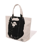 A BATHING APE BIG APE HEAD TOTE BAG