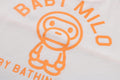 A BATHING APE BAPE KIDS BABY MILO NEON PRINT RELAXED FIT TEE