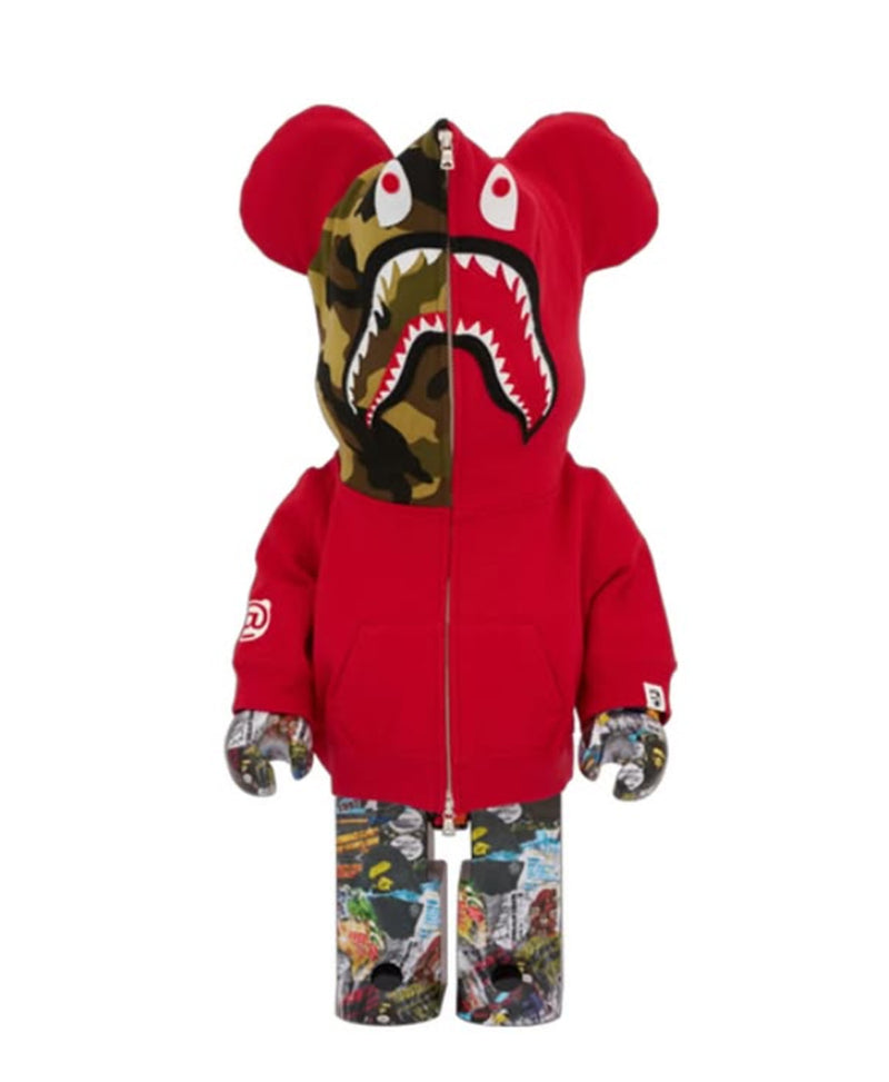 A BATHING APE BAPE x MEDICOM TOY LEGACY CAMO SHARK BE@RBRICK 1000%