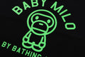 A BATHING APE BAPE KIDS BABY MILO NEON PRINT RELAXED FIT TEE