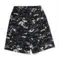 A BATHING APE MULTI PIXEL CAMO BAPE STA LOGO CARGO RELAXED FIT SWEAT SHORTS