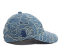 A BATHING APE LINE CAMO JACQUARD MULTI LOGO DENIM CAP