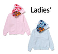 A BATHING APE Ladies' MILO SHARK FULL ZIP DOUBLE HOODIE