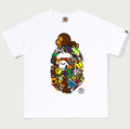 A BATHING APE BAPE KIDS MILO ALL SAFARI MILO ON BIG APE TEE