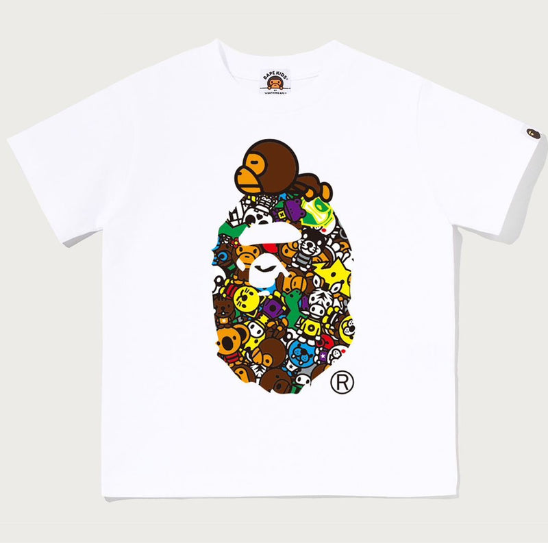 A BATHING APE BAPE KIDS MILO ALL SAFARI MILO ON BIG APE TEE
