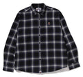 A BATHING APE ONE POINT OMBRE CHECK LIGHT FLANNEL L/S SHIRT