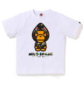 A BATHING APE BAPE KIDS 1ST CAMO MILO SHARK TEE