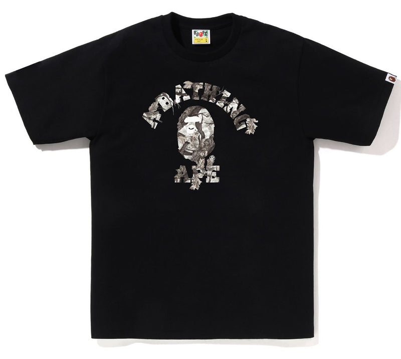 A BATHING APE TREE EDGE CAMO COLLEGE TEE